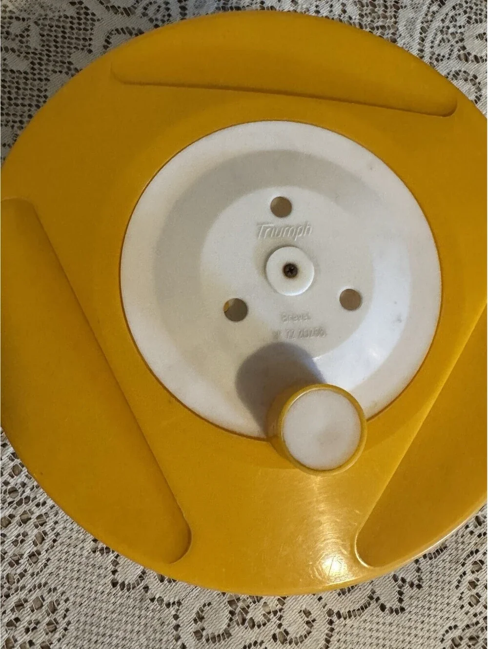 Triumph Brevet Salad Spinner Yellow 7220266 Complete FRANCE VTG Retro Kitchen